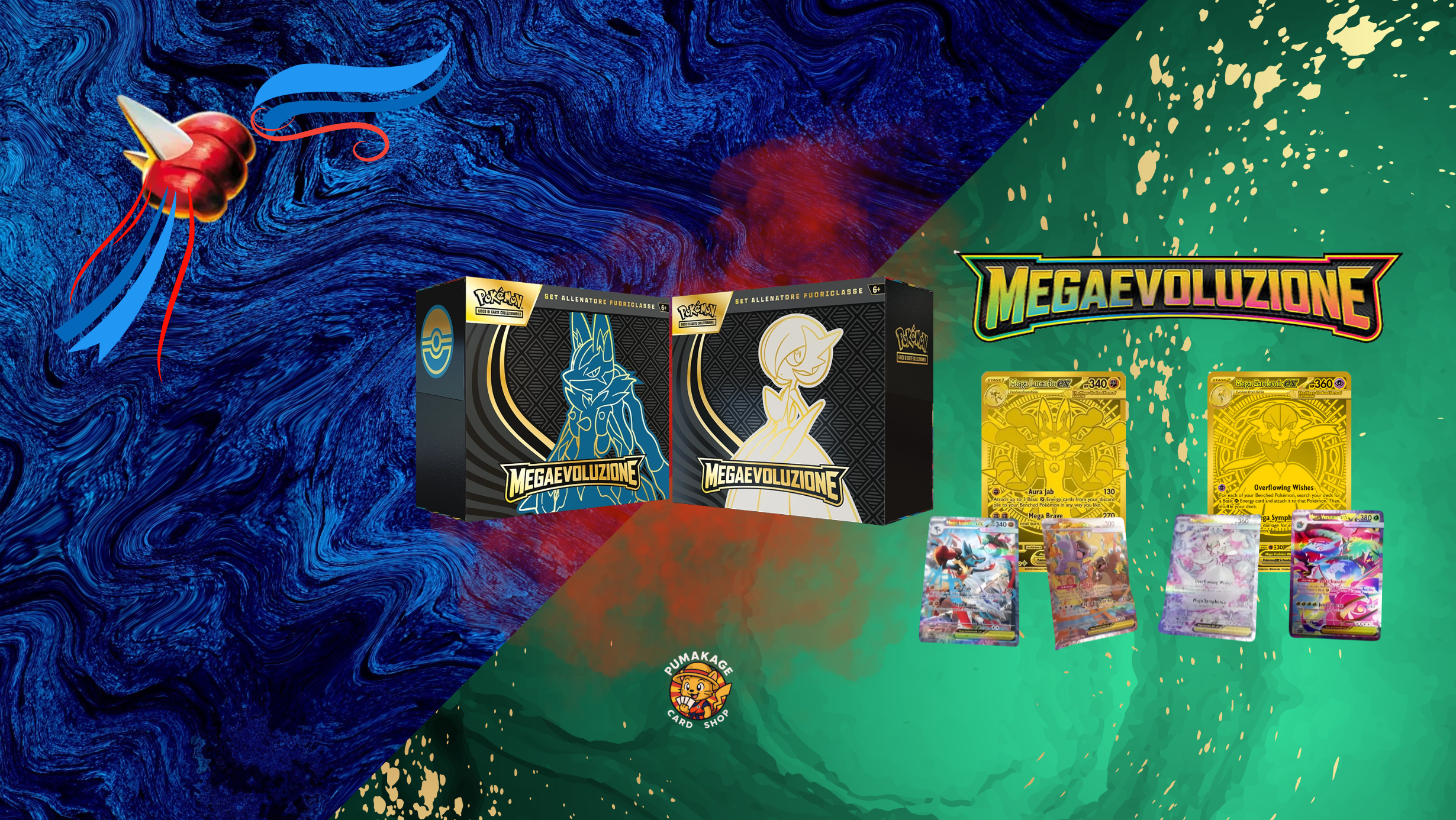 Set Allenatore Fuoriclasse Megaevoluzione Mega Lucario/Gardevoir (IT)